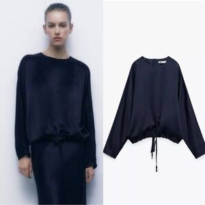 ✨🎁 Zara Satin Effect Blouse - New 🎁✨